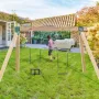 A-Frame Middle Swing Set Brackets, Heavy Duty Carbon Steel Swing Set Hardware with Mounting Hardware, DIY Swing Set Bracket Swin