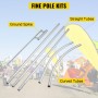 Advertising Flag Pole, 30 x Feather Flag Bundles with Ground Spike, 16 ft Windless Flag Pole Sets with Ground Mounting Stake,