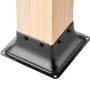 101.6x101.6mm Post Base 20Pcs, Internal 91x91mm Heavy Duty Powder-Coated Steel Post Bracket Fit for Standard Wood Post Anchor, D