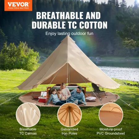 Canvas Bell Telt, 4 sæsoner 6 m/19,68 ft Yurt -telt