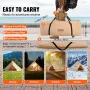 Canvas Bell Tent, 4 Seasons 6 m/19.68 ft Yurt Tent, Canvas Tent for Camping with Stove Jack, Breathable Tent Holds up to 10 Peop