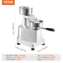 Commercial Burger Patty Maker, 100mm/4inch Hamburger Beef Patty Maker, Heavy Duty Food-Grade Stainless Steel Bowl Burger Press M