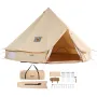 Canvas Bell Telt, 4 sæsoner 3 m/9,8ft yurt telt, lærredstelt
