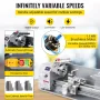 1100W mini metal drejebænk 220mmx750mm variabel-speed metal