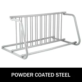 10 Holders Floor Bike Rack, 1.5m Length All-Steel Grid Bike Rack, 10-Bike Capacity Dual-Side Storage Stand for Garages Streets