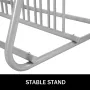 10 Holders Floor Bike Rack, 1.5m Length All-Steel Grid Bike Rack, 10-Bike Capacity Dual-Side Storage Stand for Garages Streets Y