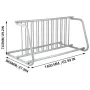 10 Holders Floor Bike Rack, 1.5m Length All-Steel Grid Bike Rack, 10-Bike Capacity Dual-Side Storage Stand for Garages Streets Y