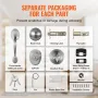 Front Door Handle and Deadbolt Set, Satin Nickel Front Door Lock Set with Interior Knob, Adjustable Hole Spacing Single Cylinder