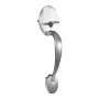 Front Door Handle and Deadbolt Set, Satin Nickel Front Door Lock Set with Interior Knob, Adjustable Hole Spacing Single Cylinder