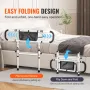 Bed Rails for Elderly Adults, 180° Foldable Bed Assist Rails for Seniors, 204.12 kg Loading Bed Side Rails Bed Cane with 4-Level