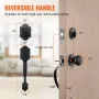Hoveddør håndtag og deadbolt sæt, antik kobber hoveddør lås sæt