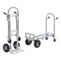 Aluminum Hand Truck, 2 in 1, 800 lbs Load Capacity, Heavy Duty Industrial Convertible Folding Hand Truck and Dolly, Utility