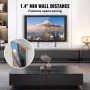 Universal TV Wall Mount, Low Profile TV Mount Fits for Most 37-70 inch TVs, Tilt Wall Mount TV Brackets, Max VESA 600x400mm, Hol