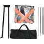 Lacrosse Goal, 6' x 6' Lacrosse Net, Portable Lacrosse Goal with Carry Bag, Fiberglass Rod Backyard Lacrosse Training Equipment,