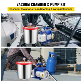 on Vacuum Chamber &1/4hp 3cfm Single Stage Vacuum Pump For Removing Gases