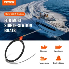 Bådstyringskabel, 17 fod påhængsmotor Marine Rotary Steering