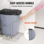 Pull-Out Trash Can, 29L Single Bin, Under Mount Kitchen Waste Container with Slide and Handle, 110 lbs Load Capacity Heavy Duty 