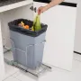 Pull-Out Trash Can, 29L Single Bin, Under Mount Kitchen Waste Container with Slide and Handle, 110 lbs Load Capacity Heavy Duty 