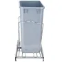 Pull-Out Trash Can, 29L Single Bin, Under Mount Kitchen Waste Container with Slide and Handle, 110 lbs Load Capacity Heavy Duty 