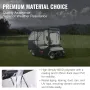 Golf Cart Enclosure, 600D Polyester Driving Enclosure with 4-Sided Transparent Windows, 4 Passenger Club Car Covers for 2+2 Pass