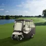 Golf Cart Enclosure, 600D Polyester Driving Enclosure with 4-Sided Transparent Windows, 4 Passenger Club Car Covers for 2+2 Pass