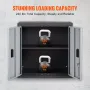 Foldable Wall Cabinet, Metal Garage Locker Mounted 660 mm Small Tool Chest 108.8 kg Loading Capacity Adjustable Shelf Magnetic D