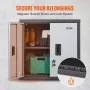 Foldable Wall Cabinet, Metal Garage Locker Mounted 660 mm Small Tool Chest 108.8 kg Loading Capacity Adjustable Shelf Magnetic D