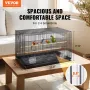 30 inch Bird Cage, Metal Large Parakeet Cages for Cockatiels Small Parrot Budgies Lovebirds Canaries, Pet Bird Cage with Rolling