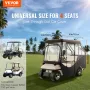 Golf Cart Enclosure, 420D Polyester Driving Enclosure with 4-Sided Transparent Windows, 4 Passenger Club Car Covers for 2+2 Pass
