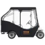 Golf Cart Enclosure, 420D Polyester Driving Enclosure with 4-Sided Transparent Windows, 4 Passenger Club Car Covers for 2+2 Pass