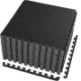 25 PCS 12.70 mm Thick Gym Floor Mats, 60.96 x 60.96 cm EVA Foam & Rubber Top Interlocking Workout Floor Mats with 9.29 m² Covera