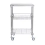 Kitchen Utility Cart, 3 Tiers, Wire Rolling Cart with 470LBS Capacity, Steel Service Cart on Wheels, Metal Storage Trolley with 
