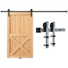 8FT Sliding Barn Door Hardware Kit, 330LBS Loading Heavy Duty Barn Door Track Kit for Single Door, Fit 3.7-4.3FT Wide and