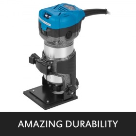 6.5Amp 1-1/4 HP Wood Router Tool Kit Max Torque 30,000RPM Variable Speed Compact Router Kit With Fixed Base, Plunge Base, Tilt