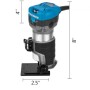 ax Torque Variable Speed 30,000RPM Compact Router with Collets 1/4" & 3/8" 1 x Plunge Base & 1 x Tilt Base 220V