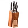 Universal Knife Holder, Acacia Wood Knife Block uden knive, ekstra stor knivopbevaringsholder Stand med PP Brush,