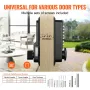 Mechanical Keyless Entry Door Lock, 14 Digit Keypad, Outdoor Gate Door Locks Set with Surface-mounted Latch, Water-proof Zinc Al