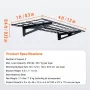 Garage Storage Shelving, 2 Pack, 4 x 1 ft Heavy Duty Garage Shelves Wall Mounted, 400 lbs Load Capacity(Total) Garage Storage Ra