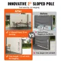 Udtrækkelig sidemarkise, 79''x 236'' udendørs privatlivsskærm