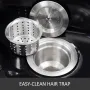 Shampoo Bowl, ABS Plastic Shampoo Sink for Salons and Home, Easy to Clean and Install Salon Shampoo Bowls for Hair Stylists, Sha