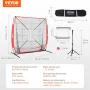 5x5 ft baseball softball praksis net, bærbart baseball