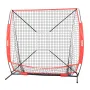 5x5 ft Baseball Softball Practice Net, Portable Baseball Training Net for Hitting Batting Catching Pitching, Backstop Baseball E