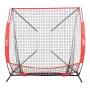 5x5 ft Baseball Softball Practice Net, Portable Baseball Training Net for Hitting Batting Catching Pitching, Backstop Baseball E