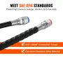 Outboard Hose Kit, 20 ft Hydraulic Steering Hose, 2-Piece Leak-Proof TPEE Hydraulic Boat Hoses, Compatible with Marine Hydraulic