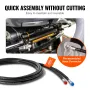 Outboard Hose Kit, 20 ft Hydraulic Steering Hose, 2-Piece Leak-Proof TPEE Hydraulic Boat Hoses, Compatible with Marine Hydraulic