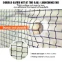 Baseball Batting Cage, Softball and Baseball Batting Cage Net and Frame, Practice Portable Cage Net with Carry Bag, Heavy Duty E
