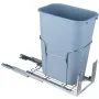 Pull-Out Trash Can, 35L Single Bin, Under Mount Kitchen Waste Container with Slide, Handle and Door Mounting Kit, 110 lbs Load C