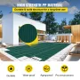 Pool Safety Cover Fits 20x40ft Rectangle Inground Pools, Safety Pool Cover with 4x10ft Center End Step, Mesh Solid Pool Cover wi