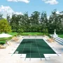 Pool Safety Cover Fits 18x36ft Rectangle Inground Pools, Safety Pool Cover with 4x10ft Center End Step, Mesh Solid Pool Cover wi