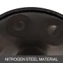Brown Harmonic Handpan Drum Hand pan In D Minor 9 Notes 22 Inch Steel Hand Drum with Soft Hand Pan Bag Hand Pan Hang Drum, Advan